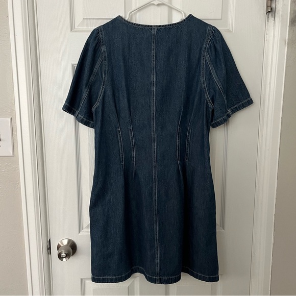 Madewell Denim Darted Mini Dress in Pixie Wash - Picture 5 of 8